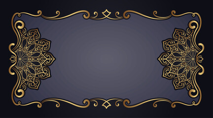 floral ornament frame and mandala