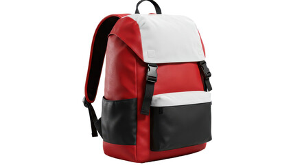 Fototapeta premium Isolated Red and White Backpack