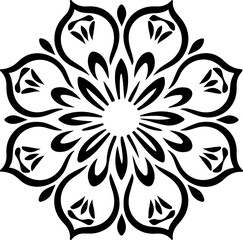 Mandala Stencil Vector Design, Intricate Mandala Stencil Art, Circular Mandala Stencil Vector, Decorative Mandala Template Design, Floral Mandala Stencil Vector, Traditional Mandala Vector Art, Abstra