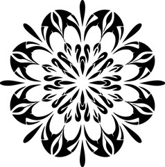 Obraz premium Mandala Stencil Vector Design, Intricate Mandala Stencil Art, Circular Mandala Stencil Vector, Decorative Mandala Template Design, Floral Mandala Stencil Vector, Traditional Mandala Vector Art, Abstra