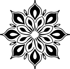 Fototapeta premium Mandala Stencil Vector Design, Intricate Mandala Stencil Art, Circular Mandala Stencil Vector, Decorative Mandala Template Design, Floral Mandala Stencil Vector, Traditional Mandala Vector Art, Abstra