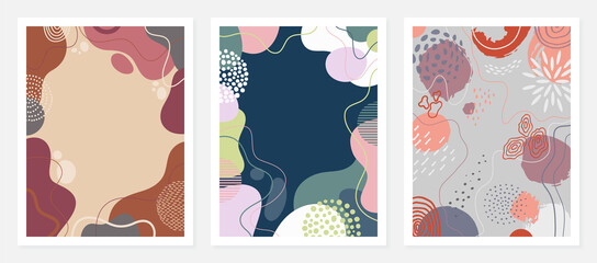 Hand drawn colourful art background design.