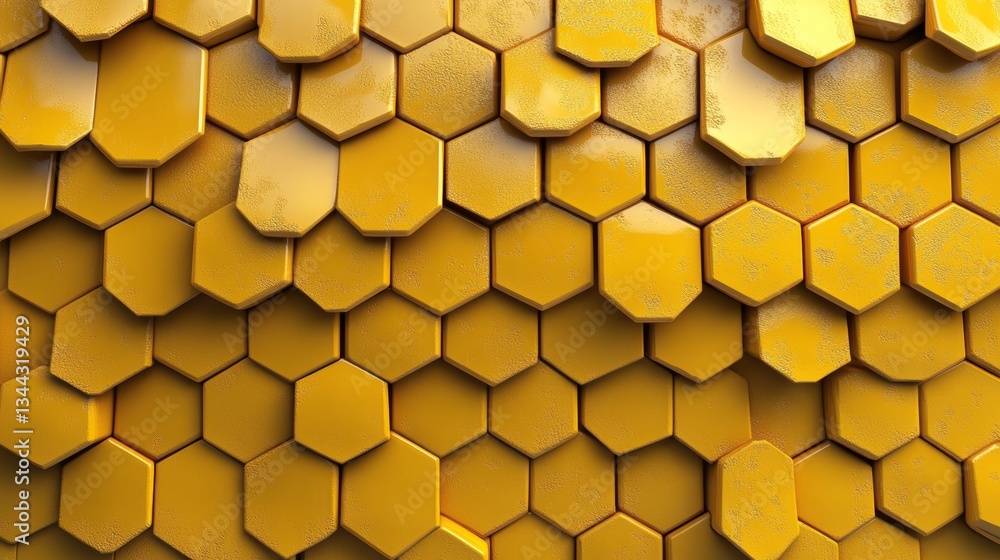 Aufkleber a wall formed by polished semigloss mosaic tiles is on display, set against a backdrop of orange blo