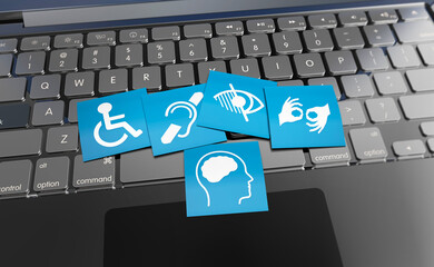 Disabled, Disability Signs, Icons are Visual Presentation.