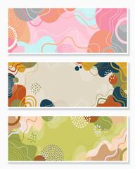 Hand drawn colourful art background design.