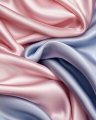 Fototapeta premium Elegant Pastel Silk Ribbons Intertwined in Soft Textures