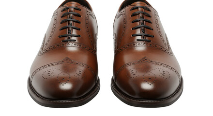 Isolated Brown Oxford Shoes