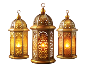 vintage lantern on white background