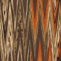 Warm earth tones ikat stripe seamless pattern. Woven fabric effect autumnal brown ombre background design. Space dyed tapestry trend.