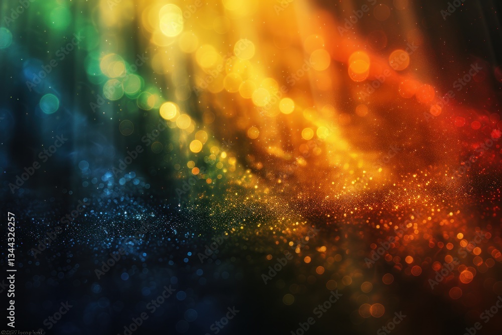 Poster softly blurred circles in a rainbow gradient provide a magical atmosphere with diffused lighting enh