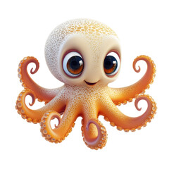 Obraz premium 3D icon of Dumbo octopus isolated on transparency background