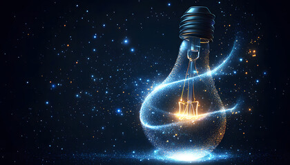 Obraz premium Glowing Light Bulb with Sparkling Energy – World Light Day Concept