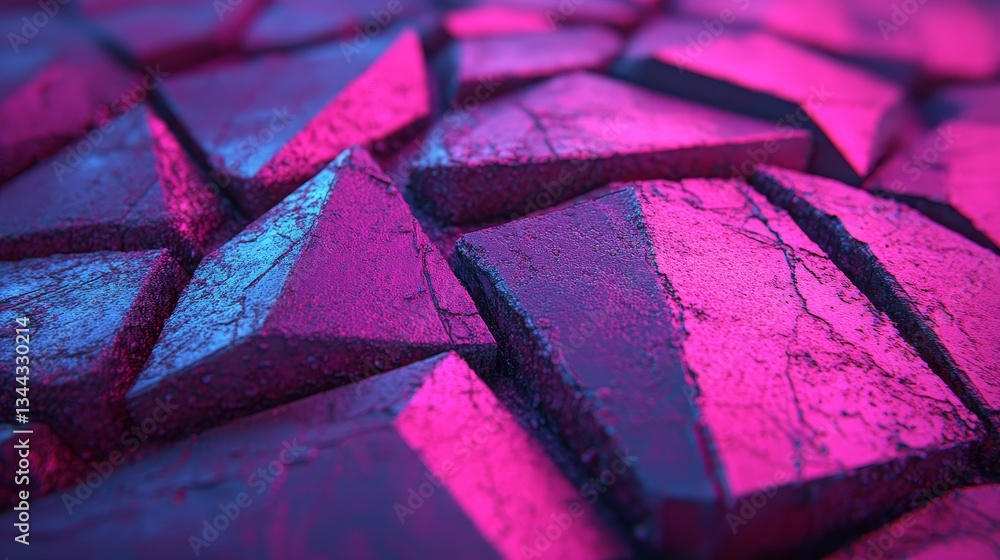Poster a 3d render featuring a neural network set against a pink tech background, symbolizing the intellige