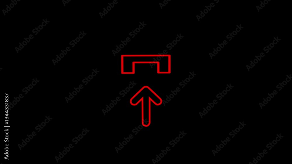 Aufkleber animated sketch line upload icon
