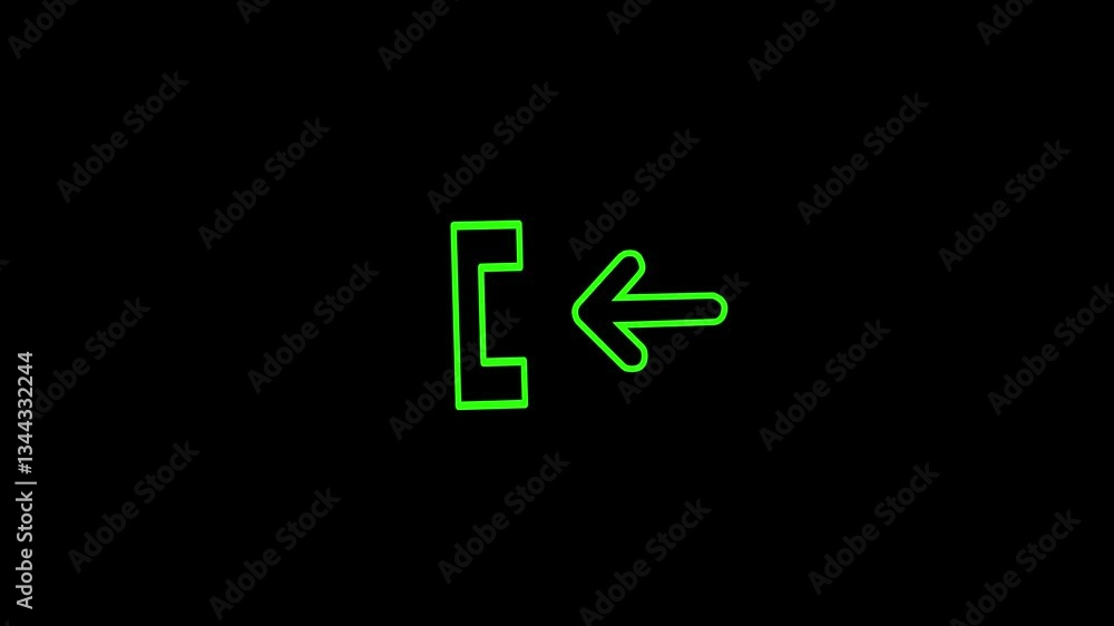Poster animated sketch line upload icon