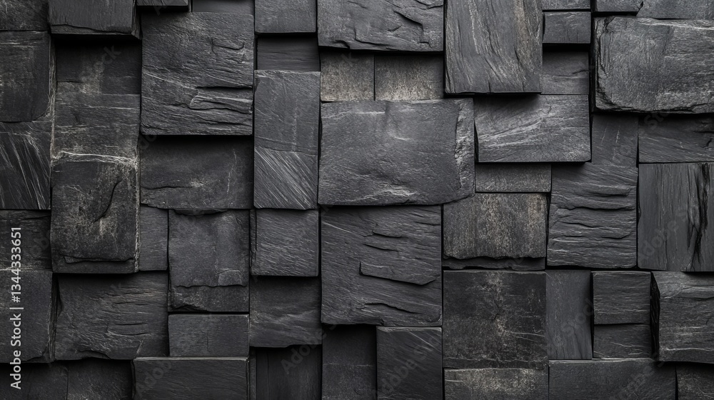 Poster a futuristic and polished wall background featuring tiles, presented as a 3d tile wallpaper with con