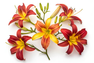 "Stunning Red and Yellow Lilies &ndash; High-Resolution Floral Photography"