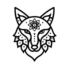 Fototapeta premium wolf head tattoo