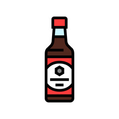 teriyaki sauce condiment color icon vector illustration