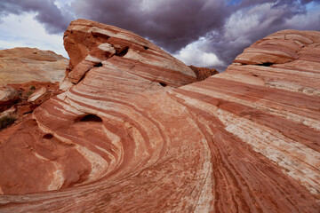 Fire Wave rock formation in the Valley of Fire State Park