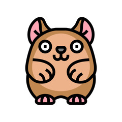 paws cute monster color icon vector illustration