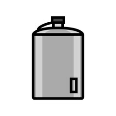 hip flask titanium ultralight color icon vector illustration