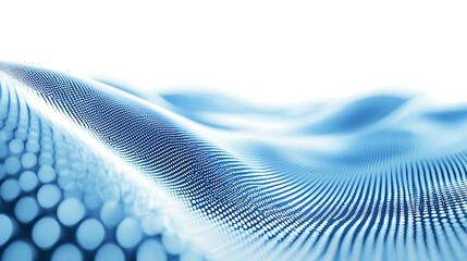 Abstract blue dot pattern waving; futuristic tech background for innovative concepts