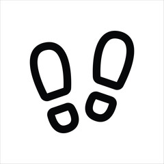Obraz premium A simple footprint icon, suitable for representing travel, adventure, or tracking.