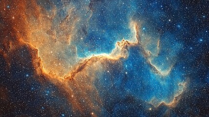 Nebula in Outer Space Cosmic Clouds and Gaseous Matter in Dark Sky Backdrop