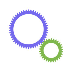 Gear shape icon. Vector sign. Engineering symbol