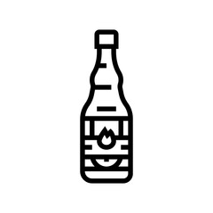 hot sauce condiment line icon vector illustration