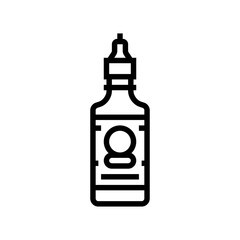 sriracha condiment line icon vector illustration