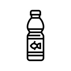 fish sauce condiment line icon vector illustration