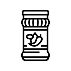 chili oil condiment line icon vector illustration