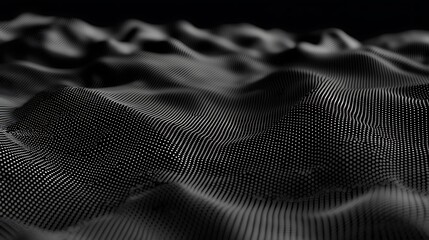 Wavy pattern of metal cubes, abstract design for textures and background