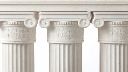 Elegant White Marble Columns Showcase Architectural Beauty in Modern Interiors