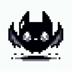 Pixelated Cave Bat Emerging from a Hole