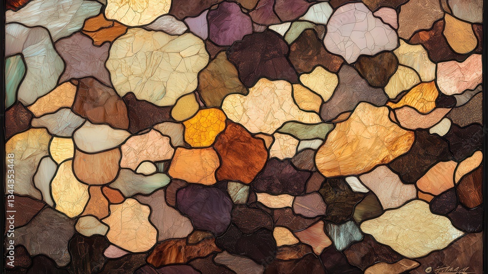 Poster abstract multicolored stone mosaic pattern