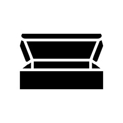 mailer box cardboard packaging glyph icon vector illustration