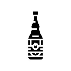 hot sauce condiment glyph icon vector illustration