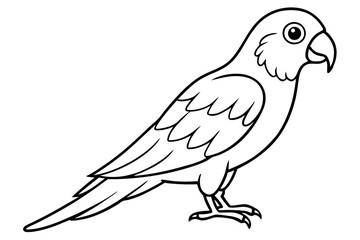 parrot line art silhouette vector illustration