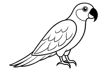 parrot line art silhouette vector illustration