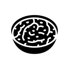 tartar sauce condiment glyph icon vector illustration