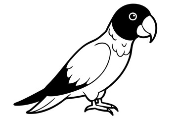 parrot line art silhouette vector illustration