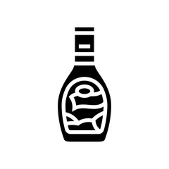 ranch dressing condiment glyph icon vector illustration