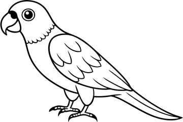 parrot line art silhouette vector illustration