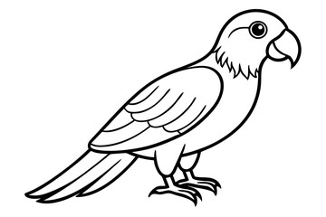 parrot line art silhouette vector illustration