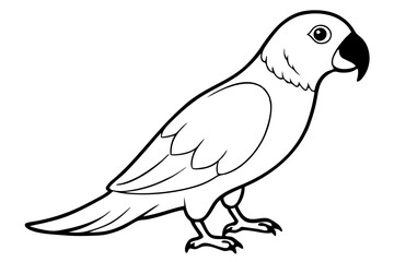 parrot line art silhouette vector illustration