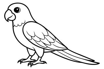 parrot line art silhouette vector illustration
