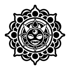 Naklejka premium A solid style icon of celestial symbol